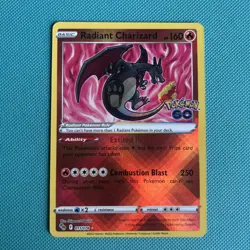 Radiant Charizard - 011/078 -Pokemon TCG SWSH Pokemon GO - Holo - Radiant Rare - Image 1