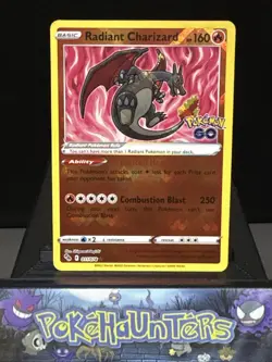 Pokemon Card Radiant Charizard 011/078 Pokemon GO Holo Radiant Rare NM - Image 1
