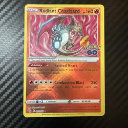 Pokemon Card Radiant Charizard 011/078 Pokemon GO Holo Radiant Rare Played - Image 1