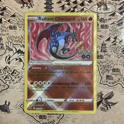 Radiant Charizard 🔥 Pokemon GO 011/078 Holo Rare - Image 1