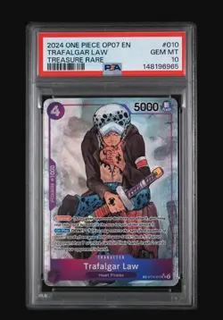 One Piece Trafalgar Law OP07 Treasure Rare PSA 10 Gem Mint - Image 1