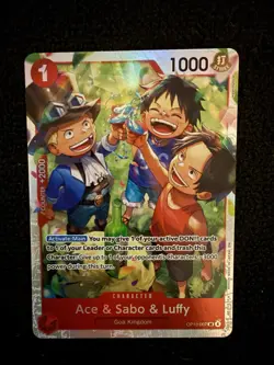 Ace & Sabo & Luffy OP13-007 - One Piece TCG English - SR Foil NM Near-Mint - Image 1