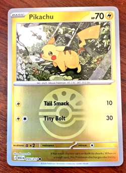 Pokemon Card - Pikachu 055/217- Ascended Heroes- Friend Ball- Reverse Holo NM - Image 1