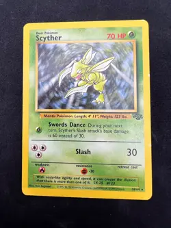 Scyther 26/64 Non Holo Jungle Set Rare Pokemon Card WOTC LP/NM - Image 3