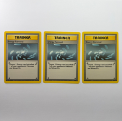Pokemon TCG Energy Removal Base Set #92/102 3-Card Lot WOTC Vintage 1999 - Image 1