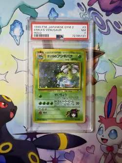 Pokemon TCG Erika's Venusaur Gym Challenge Holo Card PSA 7 Graded - Image 1