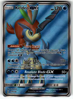 Keldeo GX (Full Art) 219/236 SM - Unified Minds NM Pokemon Card TCG - Image 1