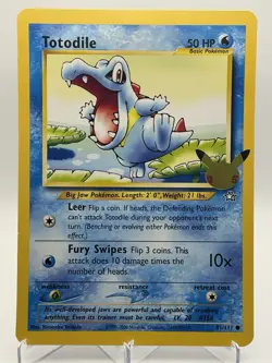 Totodile Jumbo Pokemon Card Neo Genesis 81/111 WOTC Oversized Promo LP - Image 1