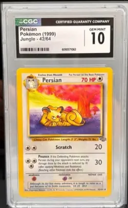 Pokemon Graded Card - Persian - CGC 10 - Wotc - Jungle - Image 4
