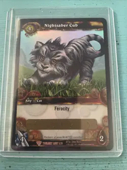 World of Warcraft TCG Nightsaber Cub Unused Loot Card (Pet) - Image 1