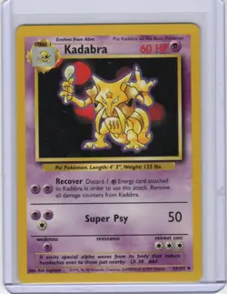 KADABRA - 32/102 - Base Set - Pokemon TCG Card - 284 - Image 1