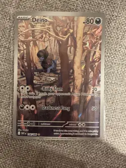 Deino Holo Illustration Rare 2025 Pokemon TCG S&V White Flare Card 146/086 NM - Image 1