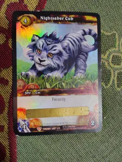 World of Warcraft WoW TCG Nightsaber Cub Loot Card Unused & Unscratched - Image 1