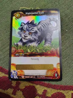 World of Warcraft WoW TCG Nightsaber Cub Loot Card Unused & Unscratched - Image 3
