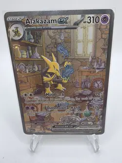 Alakazam ex 201/165 Pokemon 151 Special Illustration Rare Pokemon Card NM - Image 1