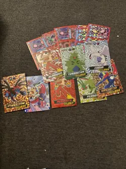 Box Of Pokemon Stickers And Non TCG Cards-Pokedex Blue Flash Ed- Eif Lenticulars - Image 1