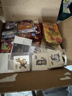 Box Of Pokemon Stickers And Non TCG Cards-Pokedex Blue Flash Ed- Eif Lenticulars - Image 2
