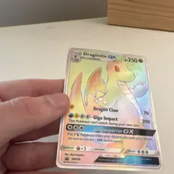 Pokemon Dragonite GX SM156 Promo Full Art Holo Black Star Promo Card - Image 3