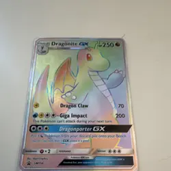 Pokemon Dragonite GX SM156 Promo Full Art Holo Black Star Promo Card - Image 4