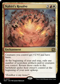 MTG Nahiri's Resolve [March of the Machine: The Aftermath] Foil Near Mint Magi - Image 1