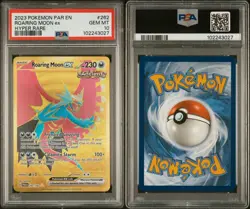 Pokemon TCG Roaring Moon EX Paradox Rift Hyper Rare Gold Card 262/182 PSA 10 - Image 3