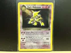 Pokemon TCG Dark Alakazam Holo Rare Card 1/82 - Image 1