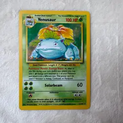 VENUSAUR 15/102 ~HOLO~ Pokemon Base Set *Unlimited Rare* Vintage WOTC 1999 (LP) - Image 1
