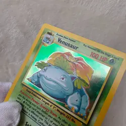 VENUSAUR 15/102 ~HOLO~ Pokemon Base Set *Unlimited Rare* Vintage WOTC 1999 (LP) - Image 3