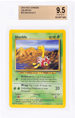 2000 Pokemon Neo Genesis Shuckle #72 BGS 9.5 - Image 1