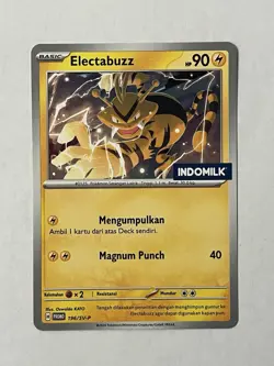 Pokemon TCG Electabuzz 196/SV-P Indomilk promo Stamp Exclusive Indonesia Limited - Image 1