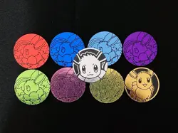 Eevee Pokemon Coin Lot 9 Coins - Image 1