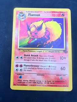 Pokemon TCG WOTC Jungle Flareon 19/64 Regular Non Holo Rare Unlimited LP/MP - Image 3