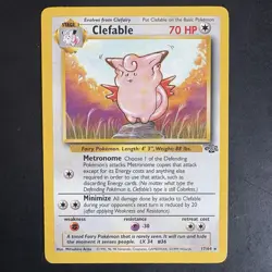 Vintage Pokemon Non-holo Rare Clefable 17/64 Jungle WotC 1999 - Image 1