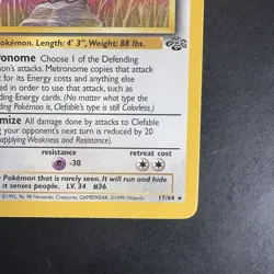 Vintage Pokemon Non-holo Rare Clefable 17/64 Jungle WotC 1999 - Image 4