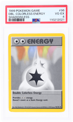 1999 Pokemon Base Set Double Colorless Energy Shadowless #96 PSA 4 - Image 1