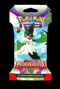 Pokemon Scarlet & Violet Paldea Evolved Sleeved Booster Pack Sealed Meowscarda - Image 1