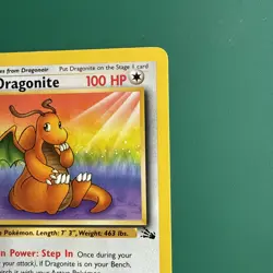 Pokemon Dragonite Non Holo Fossil 1st Edition Rare 19/62 NM - Image 4