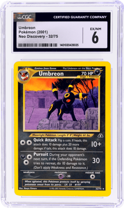 2001 Pokemon Neo Discovery Umbreon #32 CGC 6 - Image 1