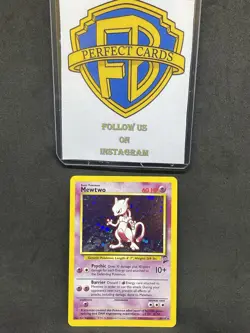 POKEMON BASE SET 2 MEWTWO HOLO 10/130 NM - Image 1