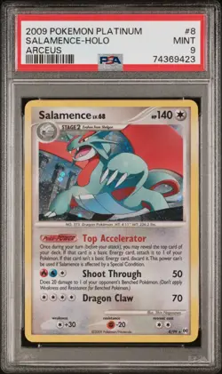 2009 Pokemon Salamence Platinum Arceus Holo 8/99 PSA 9 MINT Rare Nagasawa - Image 1
