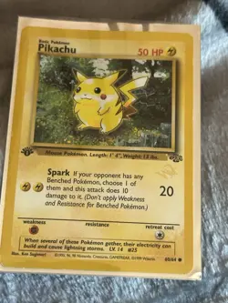 Pokemon Pikachu Gold W Stamp 1st Edition Jungle Duelist Promo - Image 2