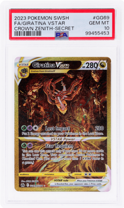 2023 Pokemon Sword and Shield Crown Zenith Giratina Vstar Secret Rare PSA 10 - Image 1