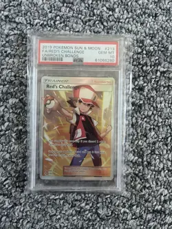 Red's Challenge 213/214 Pokemon Unbroken Bonds | Ultra Rare PSA 10 | Low Pop - Image 1
