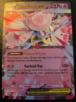 Mega Diancie EX 041/094 Double Rare Mega Evolution Phantasmal Flames Pokemon TCG - Image 1