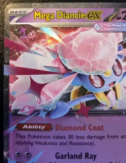 Mega Diancie EX 041/094 Double Rare Mega Evolution Phantasmal Flames Pokemon TCG - Image 2