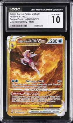 2023 POKEMON CROWN ZENITH #GG67 ORIGIN FORME PALKIA CGC 10 GEM MINT - Image 1