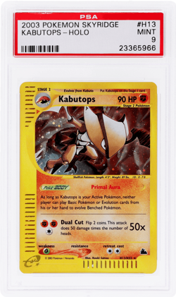2003 Pokemon Skyridge Kabutops Holo #H13 PSA 9 - Image 1