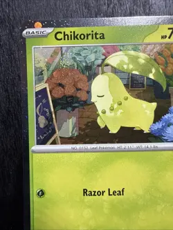 Chikorita MEP 069 - Pokemon Mega Evolution Perfect Order Holo Promo With Swirl - Image 3