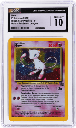 1999 Pokemon Promo Mew Pokemon League #9 CGC 10 - Image 1