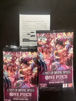 One Piece OP-11 A Fist of Divine Speed Booster No Box 24 Packs Read Descri - Image 1